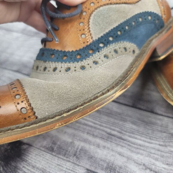 Justin Reece England Smith Casual Brogue Smarts In Brown Size EU 40 US 7 - Picture 13 of 16